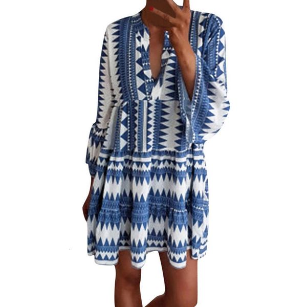 loose long-sleeved large size v-neck fashion dress summer outdoor casual printing bohemian beach dress plus size sundress, Black;gray
loose long-sleeved large size v-neck fashion dress summer outdoor casual printing bohemian beach dress plus size sundress, Black;gray