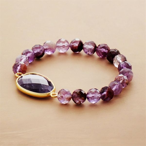 premium women stretchy bracelets 8mm the purple phantom amethysts charm elastic beads bracelet natural stone jewelry a+++++ y200730, Black
premium women stretchy bracelets 8mm the purple phantom amethysts charm elastic beads bracelet natural stone jewelry a+++++ y200730, Black
