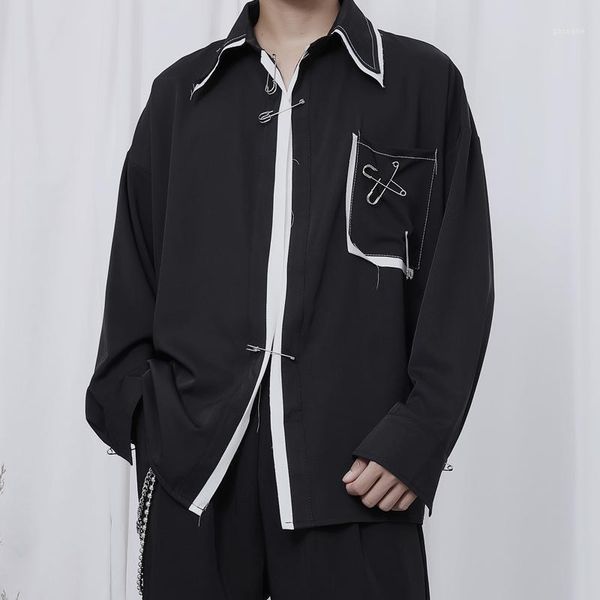 2020 new men's clothing hair stylist gd fashion show contrast stitching with burr shirt singer costumes1, White;black
2020 new men's clothing hair stylist gd fashion show contrast stitching with burr shirt singer costumes1, White;black