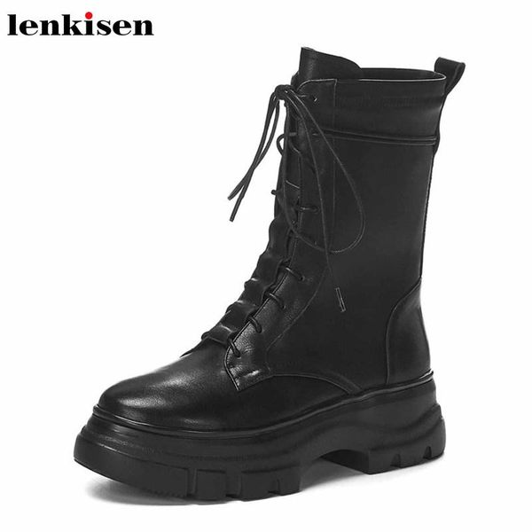 boots lenkisen thick bottom waterproof cow leather lace up black colors round toe leisure style women winter warm mid-calf l13
boots lenkisen thick bottom waterproof cow leather lace up black colors round toe leisure style women winter warm mid-calf l13