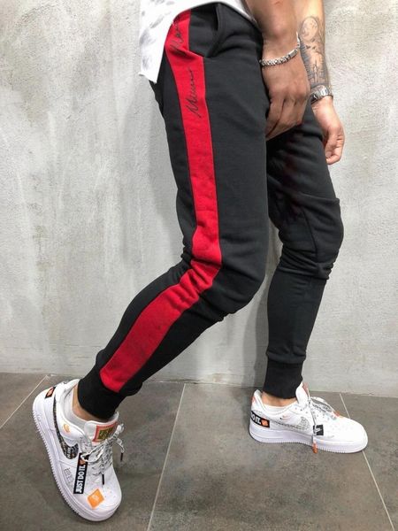 men contrast panel letter graphic sweatpants k5sz#, Black
men contrast panel letter graphic sweatpants k5sz#, Black