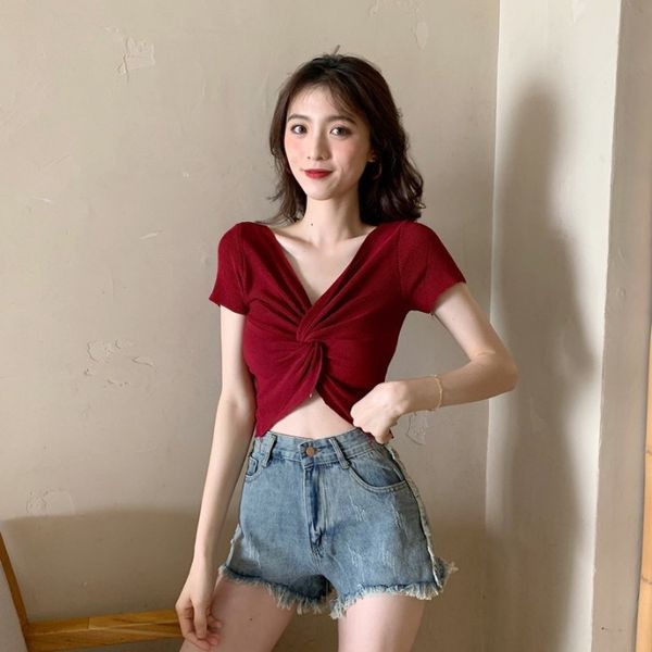 2020 summer new korean chic solid color t- bottoming shirt heart crossed short sleeve v-neck t-shirt for women n7kcg, White;black
2020 summer new korean chic solid color t- bottoming shirt heart crossed short sleeve v-neck t-shirt for women n7kcg, White;black