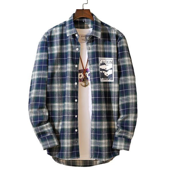 2021 men new printed plaid shirt fashion long sleeve casual shirts flannel cotton fit 9vpj, White;black
2021 men new printed plaid shirt fashion long sleeve casual shirts flannel cotton fit 9vpj, White;black