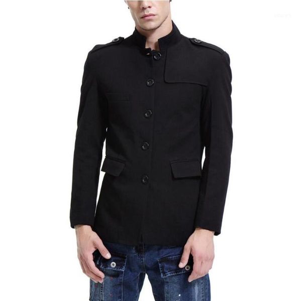 2020 autumn and winter new clothes england casual roman men jacket slim male small stand collar chinese tunic suit1, Black;brown
2020 autumn and winter new clothes england casual roman men jacket slim male small stand collar chinese tunic suit1, Black;brown