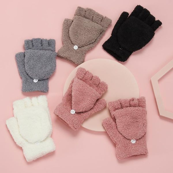 children half finger flip warm gloves kids autumn winter gloves student boys girls coral velvet dual-use clamshell mittens, Blue;gray
children half finger flip warm gloves kids autumn winter gloves student boys girls coral velvet dual-use clamshell mittens, Blue;gray