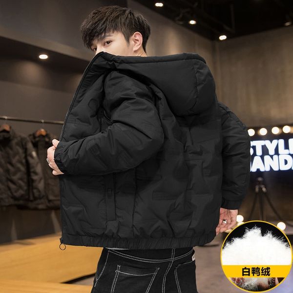 down jacket short 2020 new lightweight coat clothes hooded and thickened student winter men's wear, Black
down jacket short 2020 new lightweight coat clothes hooded and thickened student winter men's wear, Black
