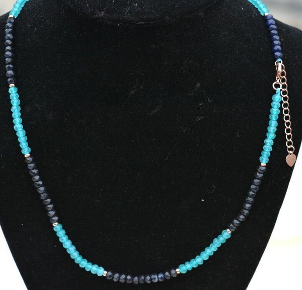 chains natural 2x4mm faceted aquamarine black onyx rondelle gemstone beads necklace 18'', Silver
chains natural 2x4mm faceted aquamarine black onyx rondelle gemstone beads necklace 18'', Silver