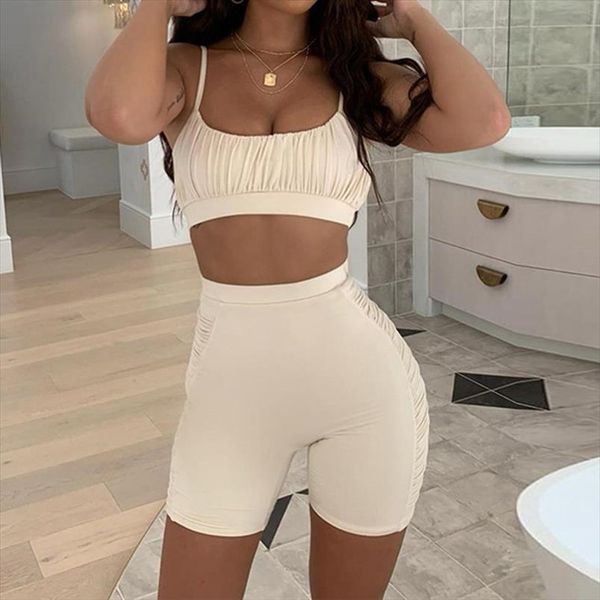 two piece set womens summer workout suits ruched camis and biker shorts sport sets lady 2020 fashion 2 piece women clothes, Gray
two piece set womens summer workout suits ruched camis and biker shorts sport sets lady 2020 fashion 2 piece women clothes, Gray