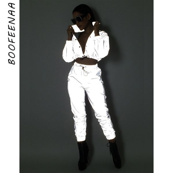 boofeenaa reflective two piece set drawstring crop and pants hip hop club festival outfit tracksuit joggers suit c0-ai23 y200110, White
boofeenaa reflective two piece set drawstring crop and pants hip hop club festival outfit tracksuit joggers suit c0-ai23 y200110, White