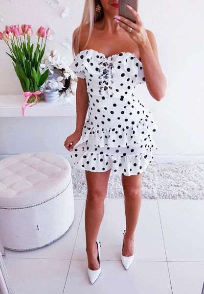 casual dresses women summer bandage dress 2021 off shoulder sleeveless dot print slim elastic bodycon party vestidos1, Black;gray
casual dresses women summer bandage dress 2021 off shoulder sleeveless dot print slim elastic bodycon party vestidos1, Black;gray