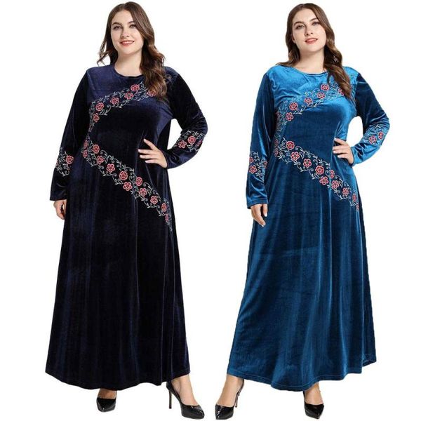 winter women ethnic velvet floral embroidery maxi dress fashion full sleeve plus size casual african arabic muslim gown, Black;gray
winter women ethnic velvet floral embroidery maxi dress fashion full sleeve plus size casual african arabic muslim gown, Black;gray