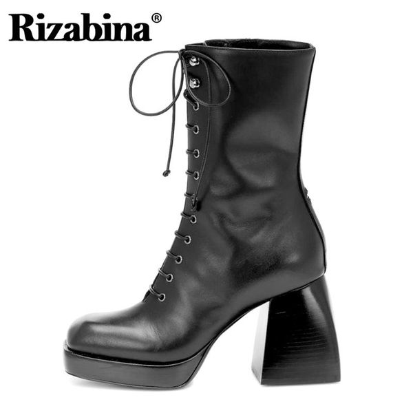 rizabina new women real leather half short boots square toe thick high heel zipper cross strap fashion 33-43footwear size, Black
rizabina new women real leather half short boots square toe thick high heel zipper cross strap fashion 33-43footwear size, Black