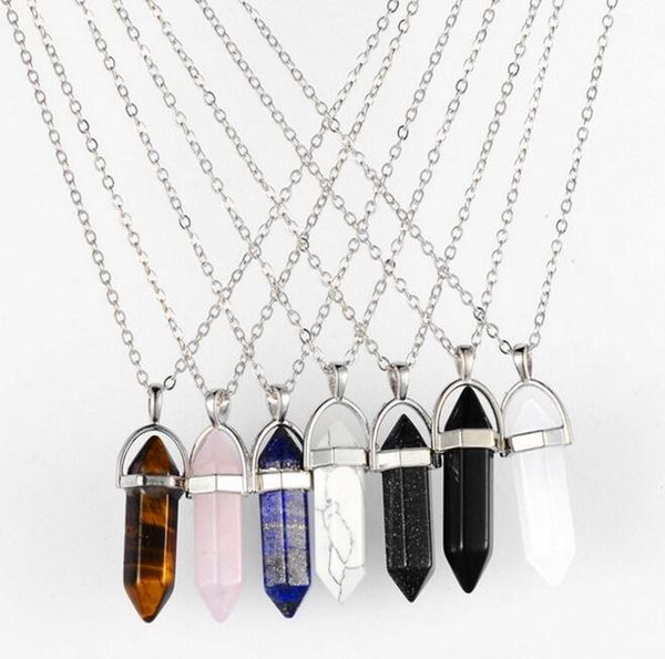 fashion pendulum pendant female natural agate hexagonal column crystal turquoise necklace dmfn316 (with chain) mix order pendant necklaces, Silver
fashion pendulum pendant female natural agate hexagonal column crystal turquoise necklace dmfn316 (with chain) mix order pendant necklaces, Silver