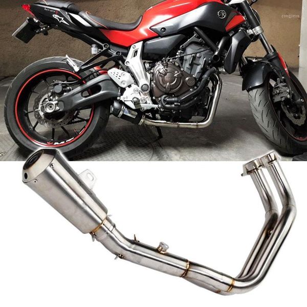 mt07 fz07 motorcycle muffler full front exhaust system pipe mid tube db killer for mt-07 fz-07 2013-2017 year ak1291
mt07 fz07 motorcycle muffler full front exhaust system pipe mid tube db killer for mt-07 fz-07 2013-2017 year ak1291