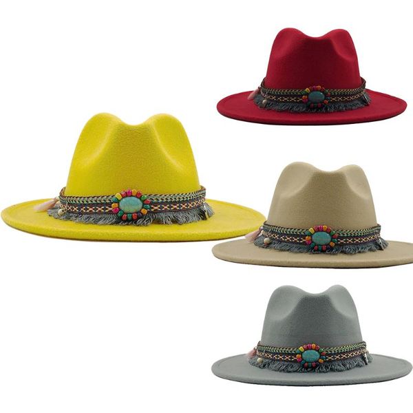 wide brim hats ethnic vintage simple hat panama solid felt fedoras for men women artificial wool blend jazz cap, Blue;gray
wide brim hats ethnic vintage simple hat panama solid felt fedoras for men women artificial wool blend jazz cap, Blue;gray