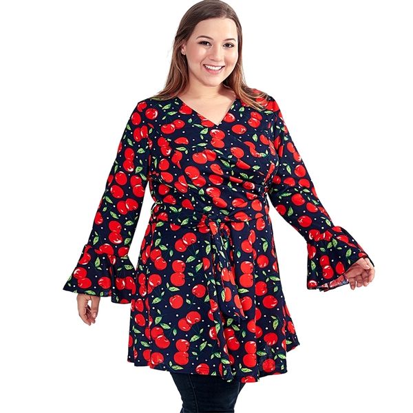 ytl large 6xl 7xl 8xl elegant cherry print long sleeve tunic party plus size dress for women 4xl 5xl h113 y200805, Black;pink
ytl large 6xl 7xl 8xl elegant cherry print long sleeve tunic party plus size dress for women 4xl 5xl h113 y200805, Black;pink