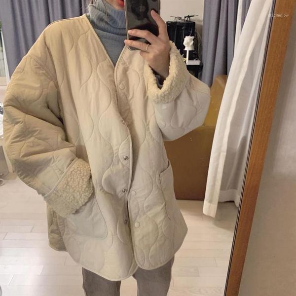 women's down & parkas padded jacket 2021 winter retro warm lamb wool cotton coat diamond embossed loose trend1, Black
women's down & parkas padded jacket 2021 winter retro warm lamb wool cotton coat diamond embossed loose trend1, Black