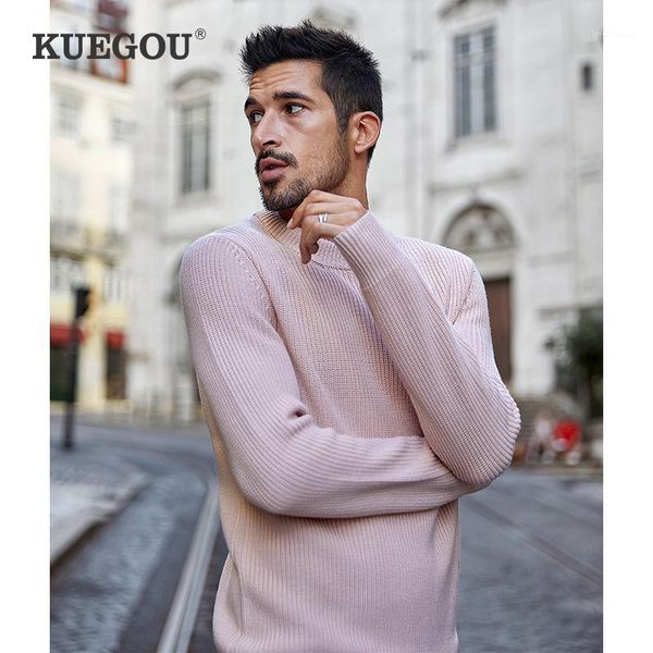 kuegou autumn winter clothing cotton men's sweaters solid color warm fashion pullover sweater men plus size az-320021, White;black
kuegou autumn winter clothing cotton men's sweaters solid color warm fashion pullover sweater men plus size az-320021, White;black