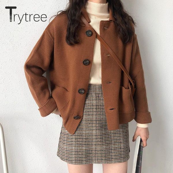 trytree 2019 autumn winter women casual solid computer knitwear single breasted button acrylic cardigans pockets sweater 1, White
trytree 2019 autumn winter women casual solid computer knitwear single breasted button acrylic cardigans pockets sweater 1, White