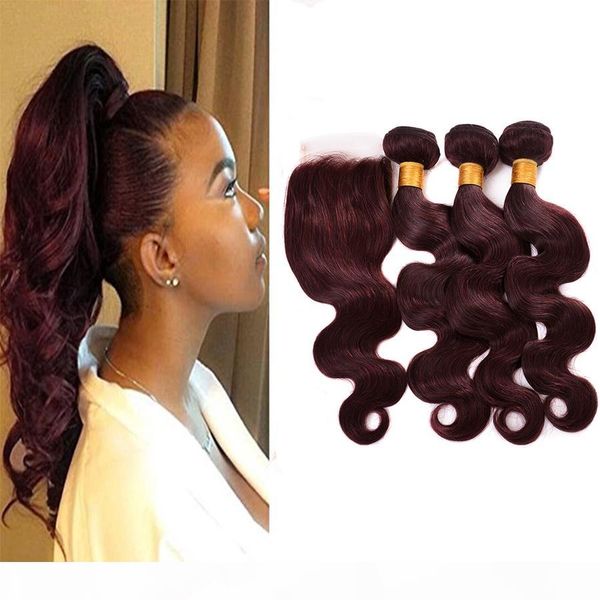8a wine red brazilian peruvian virgin body wave hair with frontals 99j burgundy human hair 3 bundles with lace closure 4pcs lot, Black;brown
8a wine red brazilian peruvian virgin body wave hair with frontals 99j burgundy human hair 3 bundles with lace closure 4pcs lot, Black;brown