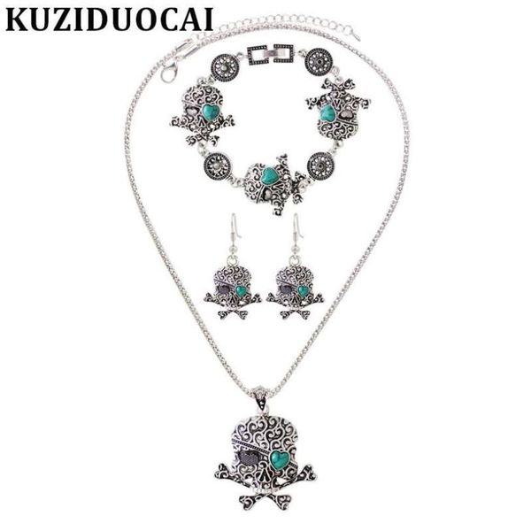 kuziduocai new fashion jewelry set ancient silver color skull sheep head brincos stud earrings necklaces bracelets for women
kuziduocai new fashion jewelry set ancient silver color skull sheep head brincos stud earrings necklaces bracelets for women