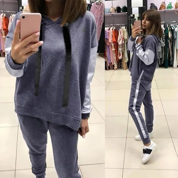 gym clothing two pieces women solid color hooded tracksits leisure and comfortable sweatshirt long pant sport suit casual lady set #31, White;black
gym clothing two pieces women solid color hooded tracksits leisure and comfortable sweatshirt long pant sport suit casual lady set #31, White;black