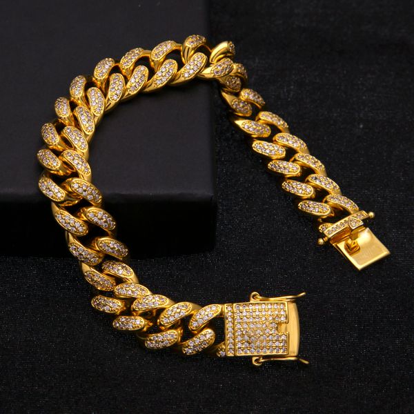 hip hop bracelet, auniquestyle luxury 18 k gold color women men's bracelet miami curb cuban chain iced out paved rhinestones jewelry, Golden;silver
hip hop bracelet, auniquestyle luxury 18 k gold color women men's bracelet miami curb cuban chain iced out paved rhinestones jewelry, Golden;silver