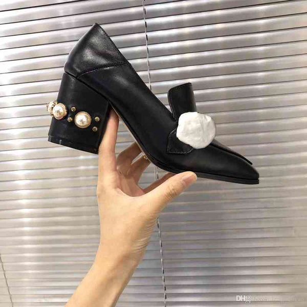 high heeled classic boat shoes luxury designer 100% leather occupation pearl high heels shoes metal lazy woman dress size 35-42 us11, Black
high heeled classic boat shoes luxury designer 100% leather occupation pearl high heels shoes metal lazy woman dress size 35-42 us11, Black