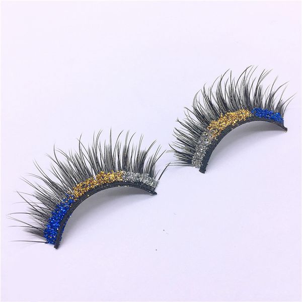 3d mink eyelashes exaggerated stage glitter eye lash blue gold silver flash powder mixed shimmer false eyelash for show makeup
3d mink eyelashes exaggerated stage glitter eye lash blue gold silver flash powder mixed shimmer false eyelash for show makeup