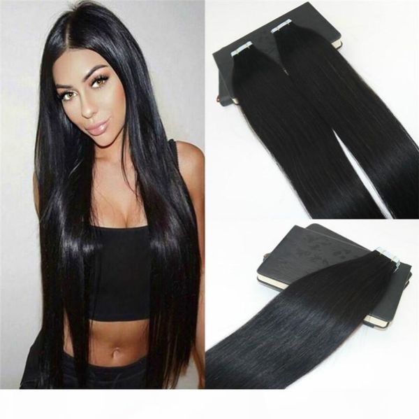 seamless tape in human hair extensions #1b natural color remy skin weft remy hair extensions slik straighgt adhesive tape ins extensions, Black
seamless tape in human hair extensions #1b natural color remy skin weft remy hair extensions slik straighgt adhesive tape ins extensions, Black