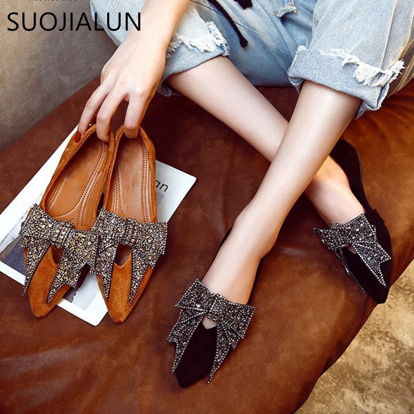 suojialun women flat 2019 elegant fashion women flat ballet shoes bling crystal bow tie pointed toe flats shoes lady shiny flat 1006, Black;white
suojialun women flat 2019 elegant fashion women flat ballet shoes bling crystal bow tie pointed toe flats shoes lady shiny flat 1006, Black;white