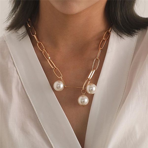 chokers zuowengothic baroque pearl pendant choker necklace for women wedding punk big bead lariat gold color long chain jewelry, Golden;silver
chokers zuowengothic baroque pearl pendant choker necklace for women wedding punk big bead lariat gold color long chain jewelry, Golden;silver