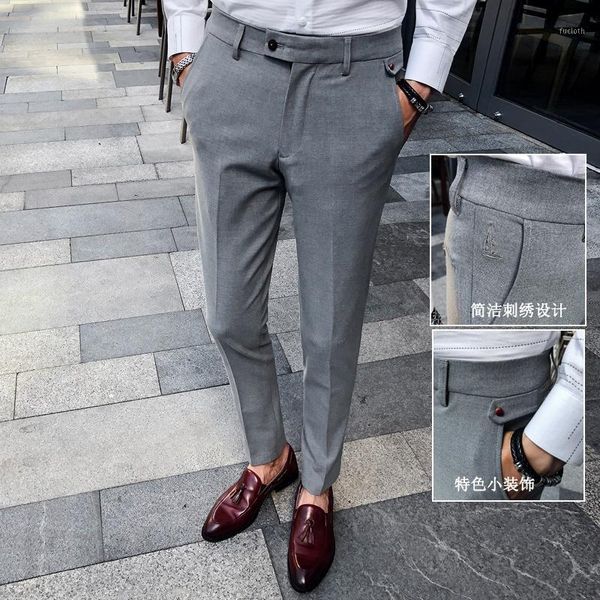 spring and autumn retro fashion business casual trousers men's solid color micro-elastic small trousers khaki and black gray1
spring and autumn retro fashion business casual trousers men's solid color micro-elastic small trousers khaki and black gray1