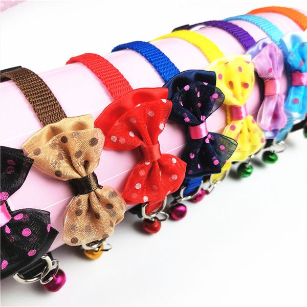 new arrival dog cat bell dot bowknots collar adjustable outdoor pets collars for small dogs puppy supplies
new arrival dog cat bell dot bowknots collar adjustable outdoor pets collars for small dogs puppy supplies