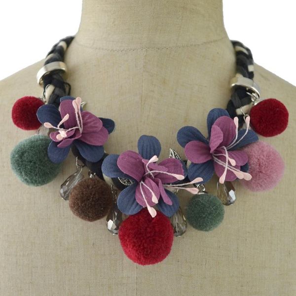 romantic sweet women&girls fashion jewelry adjustable weave rope chains necklaces fabric flower pompon pendant choker necklaces, Golden;silver
romantic sweet women&girls fashion jewelry adjustable weave rope chains necklaces fabric flower pompon pendant choker necklaces, Golden;silver