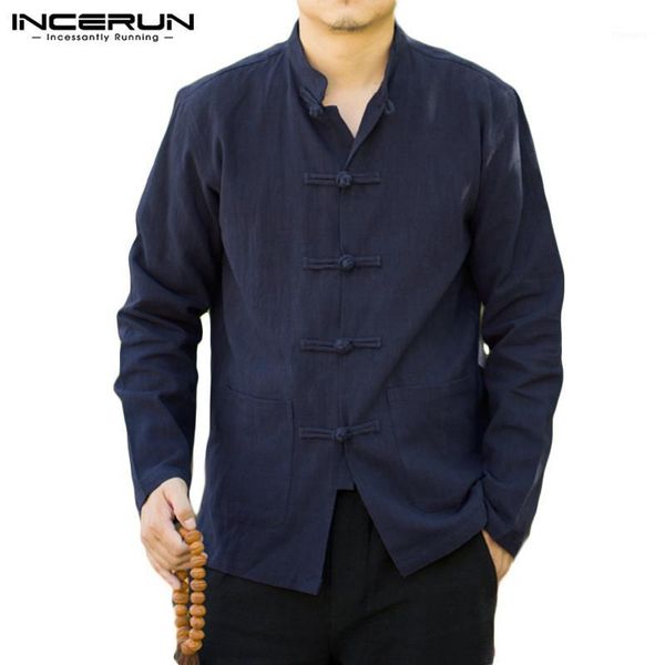 incerun chinese style shirt men cotton solid color casual button retro stand collar autumn shirts streetwear long sleeve 1, White;black
incerun chinese style shirt men cotton solid color casual button retro stand collar autumn shirts streetwear long sleeve 1, White;black