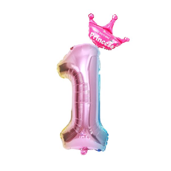 32" number foil balloons gradient color aluminium air balloon pink crown princess birthday party decoration party supplies wholesale pr
32" number foil balloons gradient color aluminium air balloon pink crown princess birthday party decoration party supplies wholesale pr