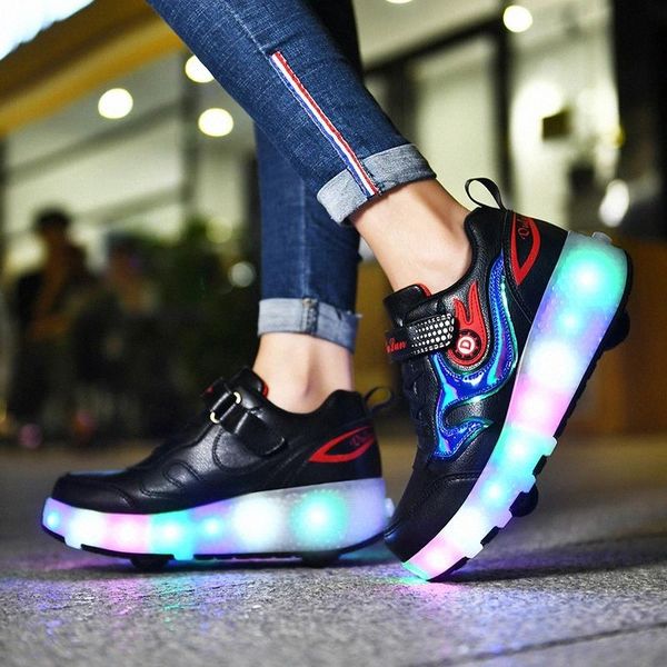 children two wheels luminous glowing boy girl sneakers pink led light roller skate shoes kids led shoes boys girls usb charging #tc4r
children two wheels luminous glowing boy girl sneakers pink led light roller skate shoes kids led shoes boys girls usb charging #tc4r