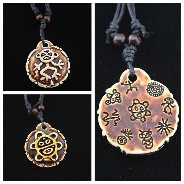 fashion retro resin tribal symbol pattern choker pendant necklace jewelry black rope gift decor ing, Silver
fashion retro resin tribal symbol pattern choker pendant necklace jewelry black rope gift decor ing, Silver