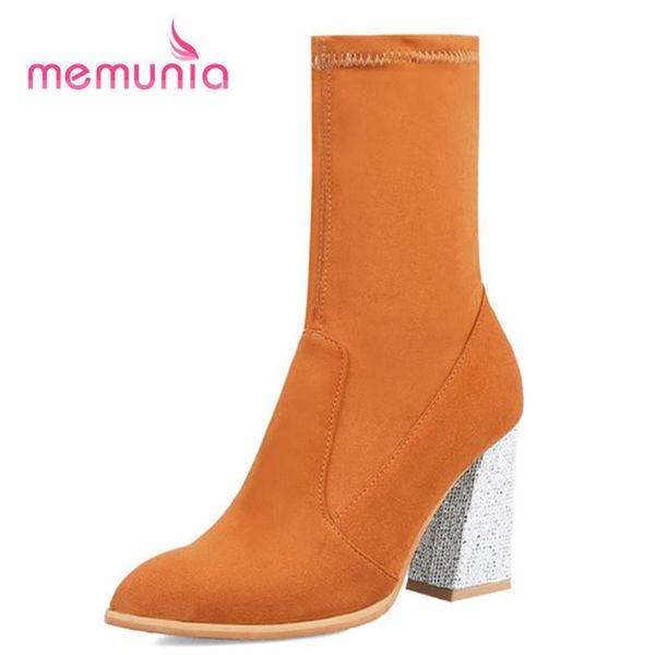 memunia new mid calf boots fashion pointed toe simple square heels boots winter extreme high heels big size 31-43, Black
memunia new mid calf boots fashion pointed toe simple square heels boots winter extreme high heels big size 31-43, Black