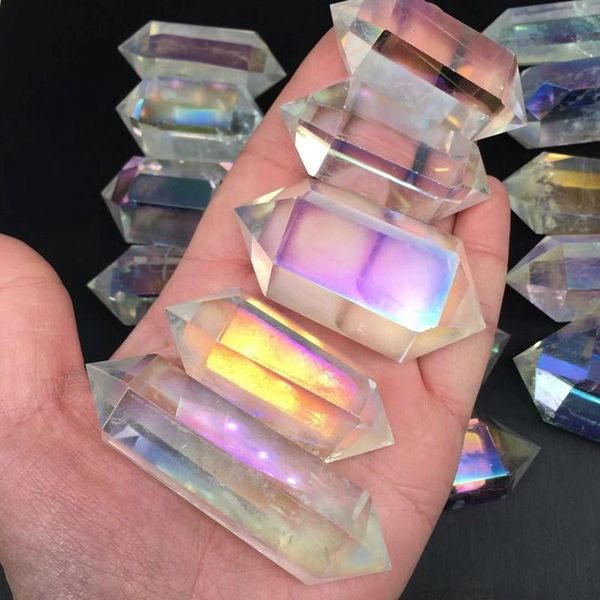 decorative objects & figurines titanium rainbow aura double wand points quartz crystals natural stones and minerals healing decoration
decorative objects & figurines titanium rainbow aura double wand points quartz crystals natural stones and minerals healing decoration