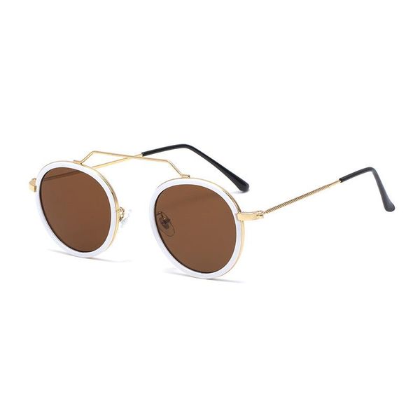 sunglasses retro round frame metal brazil fashion single beam wholesale, White;black
sunglasses retro round frame metal brazil fashion single beam wholesale, White;black