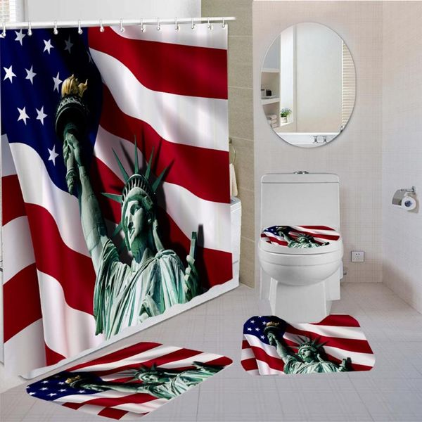 american flag liberty printed shower curtain 16 pieces set for bathroom decor non-slip rug toilet lid cover shower accessory set
american flag liberty printed shower curtain 16 pieces set for bathroom decor non-slip rug toilet lid cover shower accessory set