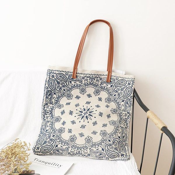 women canvas shoulder bag retro ethnic style printing ladies shopping bag feminina simple eco pure cotton cloth handbag tote
women canvas shoulder bag retro ethnic style printing ladies shopping bag feminina simple eco pure cotton cloth handbag tote