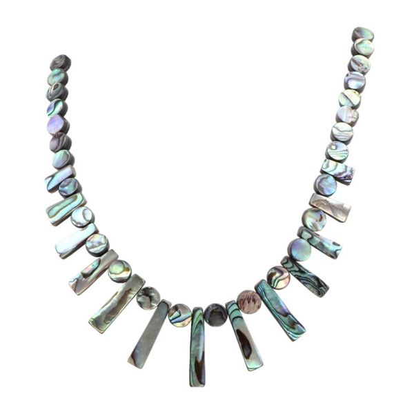 pendant necklaces zealand abalone shell necklace beads natural gem paua shells tassel women reiki short chain jewelry a983, Silver 
pendant necklaces zealand abalone shell necklace beads natural gem paua shells tassel women reiki short chain jewelry a983, Silver