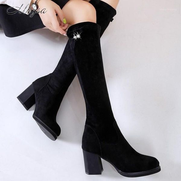 2020 winter new women's thick heel comfortable high-knight boots high-stovepipe long boots women botas de mujer w141, Black
2020 winter new women's thick heel comfortable high-knight boots high-stovepipe long boots women botas de mujer w141, Black
