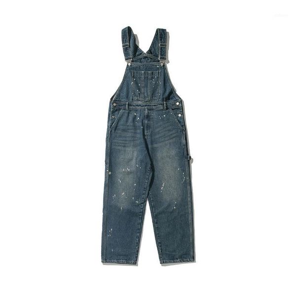 luoye luo ye 2020 autumn new style japanese-style origional industrial washing paint dots shoulder strap jeans pl1781, Blue
luoye luo ye 2020 autumn new style japanese-style origional industrial washing paint dots shoulder strap jeans pl1781, Blue