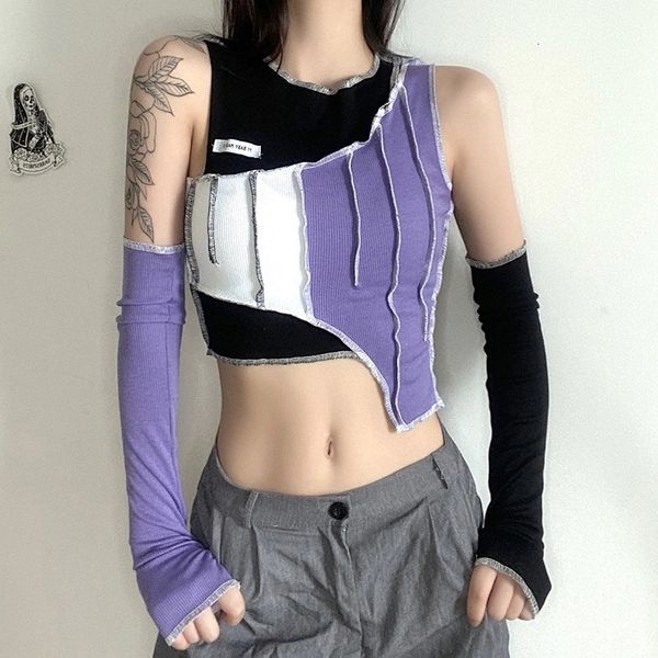 2021 female fashion contrast short t-shirts new high street shirts thin club clothes party 20oi, White
2021 female fashion contrast short t-shirts new high street shirts thin club clothes party 20oi, White