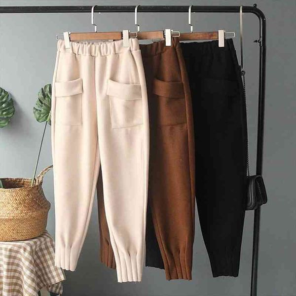 woman pants harem plus size trousers women elastic-waist pocket drawstring bottoms winter thick streetwear loose femme dropship, Black;white
woman pants harem plus size trousers women elastic-waist pocket drawstring bottoms winter thick streetwear loose femme dropship, Black;white