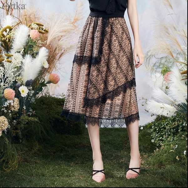 2020 summer new women skirt vintage a line mesh lace skirts bohemia high elastic waist irregularly long skirt qa20207x, Black
2020 summer new women skirt vintage a line mesh lace skirts bohemia high elastic waist irregularly long skirt qa20207x, Black